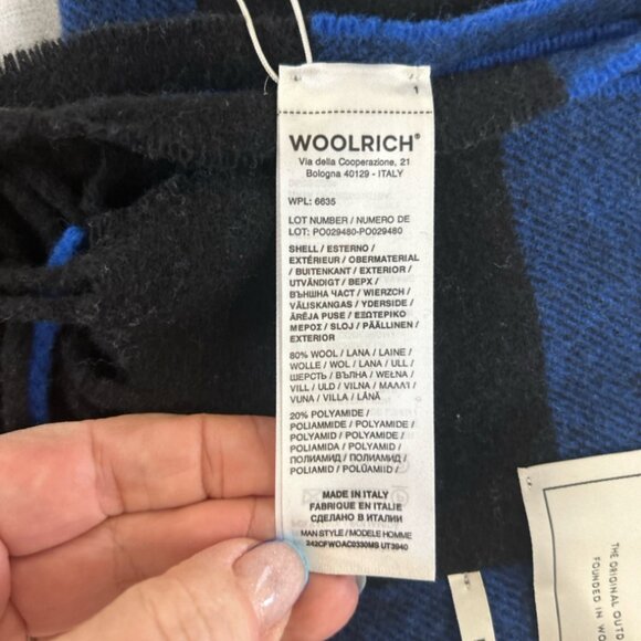 Woolrich Made in Italy throw blanket.  NWT - Picture 3 of 4